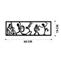 Wallity Musicians Escultura de Pared de Metal Negra